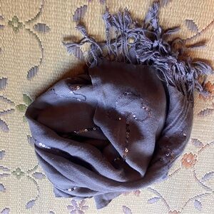 Disney Mickey Mouse Grey Sequin Scarf/Shawl